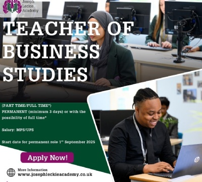 TEACHER OF BUSINESS STUDIES (PART TIME/FULL TIME*)